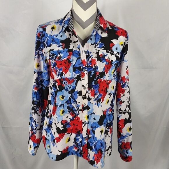 Jones New York Floral Button Down Blouse - Picture 7 of 7